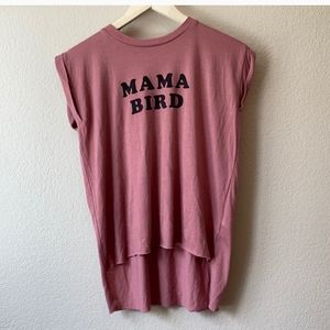 The Bee & The Fox Mama Bird Pink Shirt Small